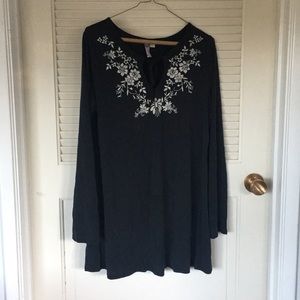 Black floral dress
